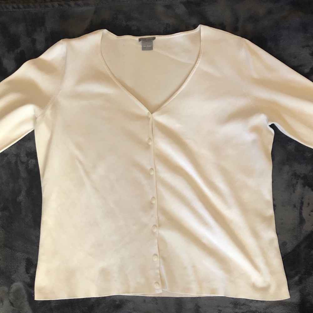 Ann Taylor Off-white cardigan style top